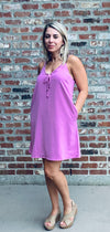 Pink Lavender Dress With Pockets