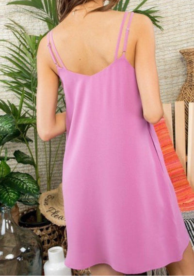 Pink Lavender Dress With Pockets