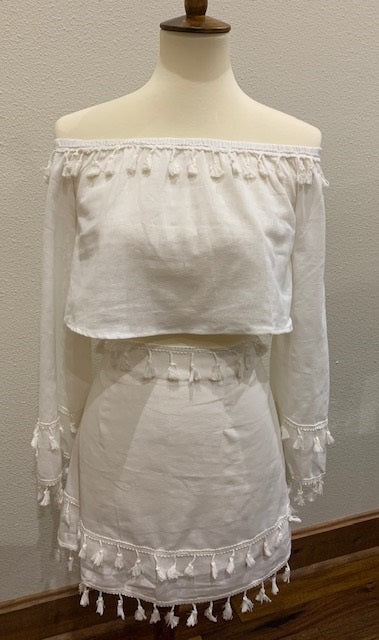 Crop Top And Skirt Set