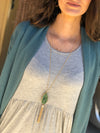 Large Green Stone Necklace