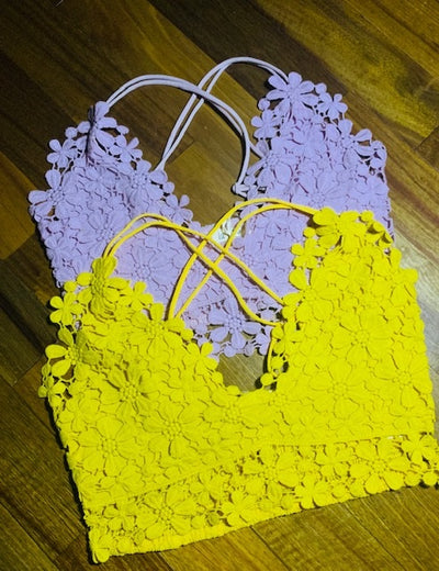 Bralette With Crochet Lace Design