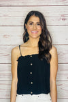 Button Ruffle Detail Cami Top In 4 Colors!!!!