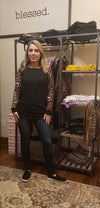 Leopard Sleeved Top