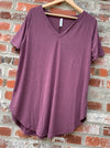Plus V-Neck Tunic Top In 3 Colors