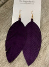 White, Gray or Purple Feather Earrings