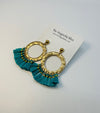 Golden Hoop Tassel Earrings In 3 Colors!!!